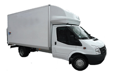 Van Hire Hyde - White Ford Luton Box with Tail Lift - Van hire Hyde