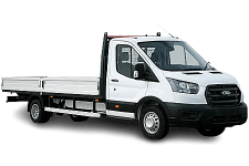Van Hire Hyde - White Ford Transit Dropside Van - Van hire Hyde
